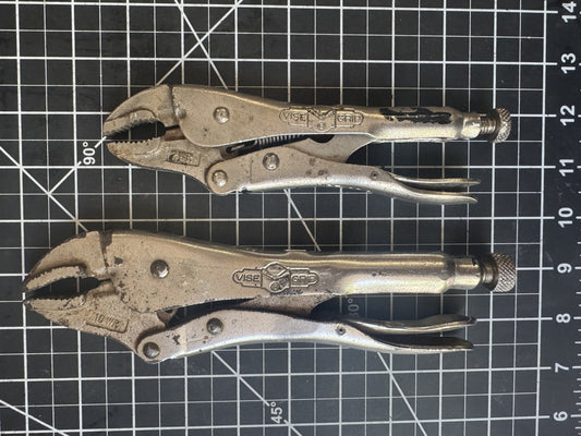 Lot of 2 Vintage Petersen Vise-Grip Locking Pliers 7WR & 10WR – USA Made