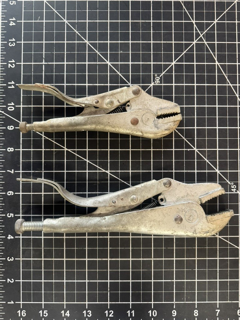 Lot of 2 Vintage Vise Grip Pliers – Husky No. 5472 (9”) & Unmarked (7”)