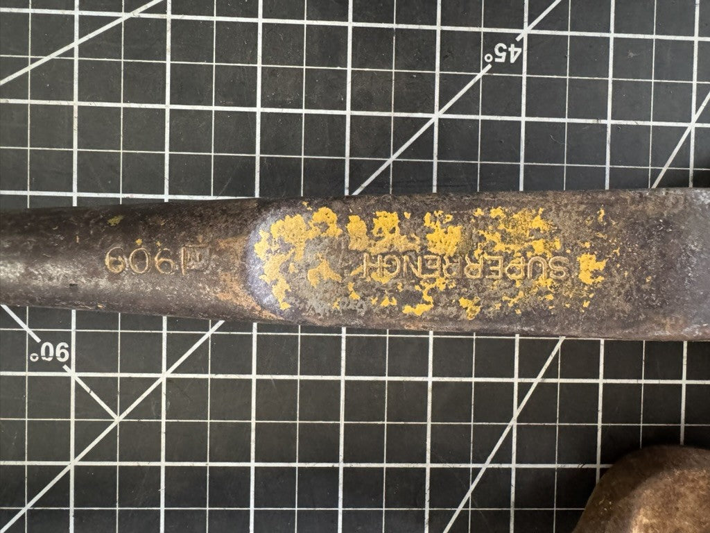 Lot of 2 Open-End Spud Wrenches – Williams Superrench No. 1909 & Unmarked USA