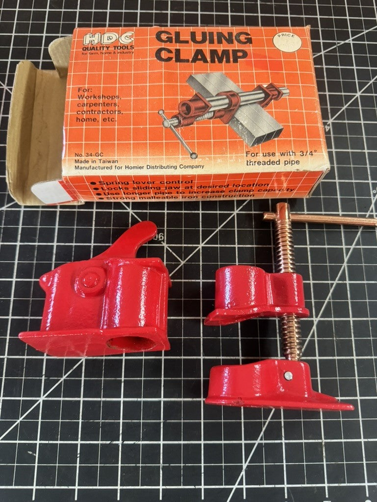 Vintage HDC Quality Tools 34-GC Gluing Clamp for 3/4” Pipe – NOS – Taiwan