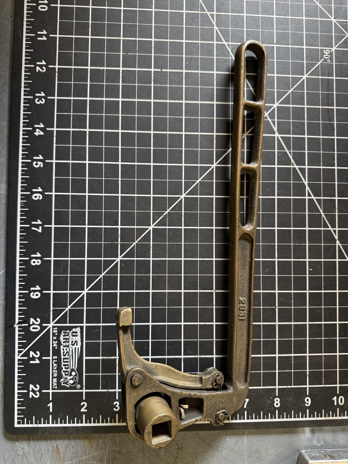 Vintage Beryllium Phila Valve Co. Spark-Proof Wrench – Marked #2260 & #2881