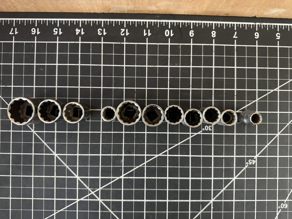 Vintage Craftsman G-Series 11pc Metric Socket Set – 9mm to 21mm – USA