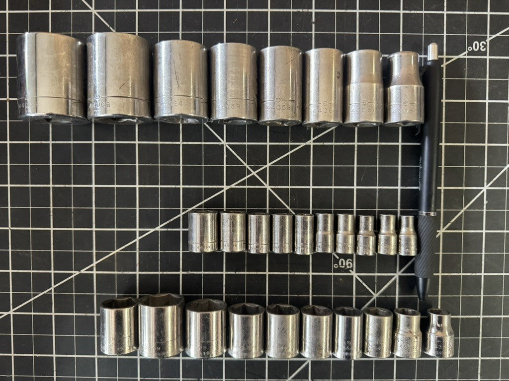 Vintage Craftsman G-Series Socket Set – SAE & Metric – 28pc – USA