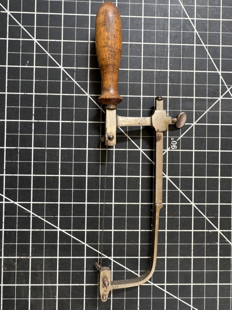 Vintage Adjustable Length Coping Saw – Beautiful Wood Handle – Made in USA