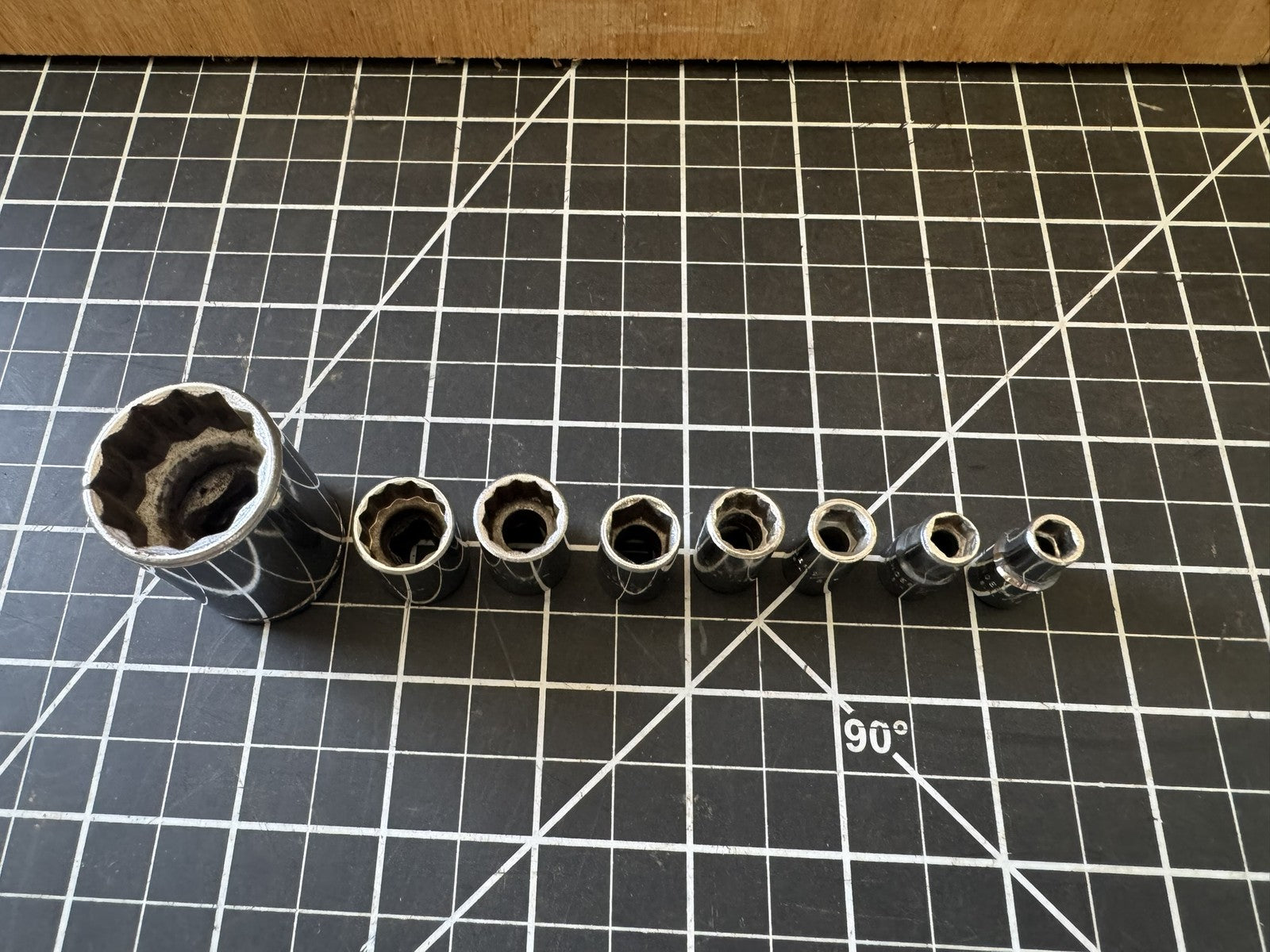 Vintage Challenger by Proto 8pc Socket Set – Mixed Sizes – USA