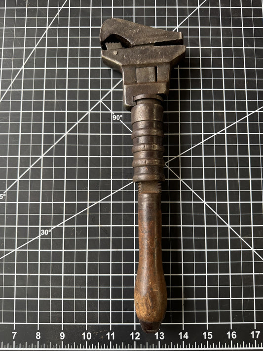 Antique Bemis & Call 12" Monkey Wrench – Springfield, Mass. Wood Handle