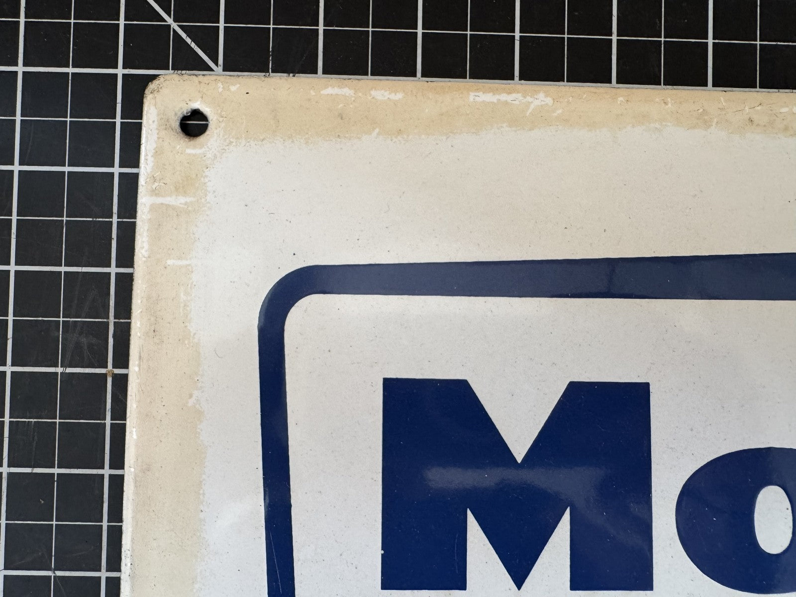 Vintage “Mobil Premium” Porcelain Gas Pump Plate Sign – Gas & Oil Advertising