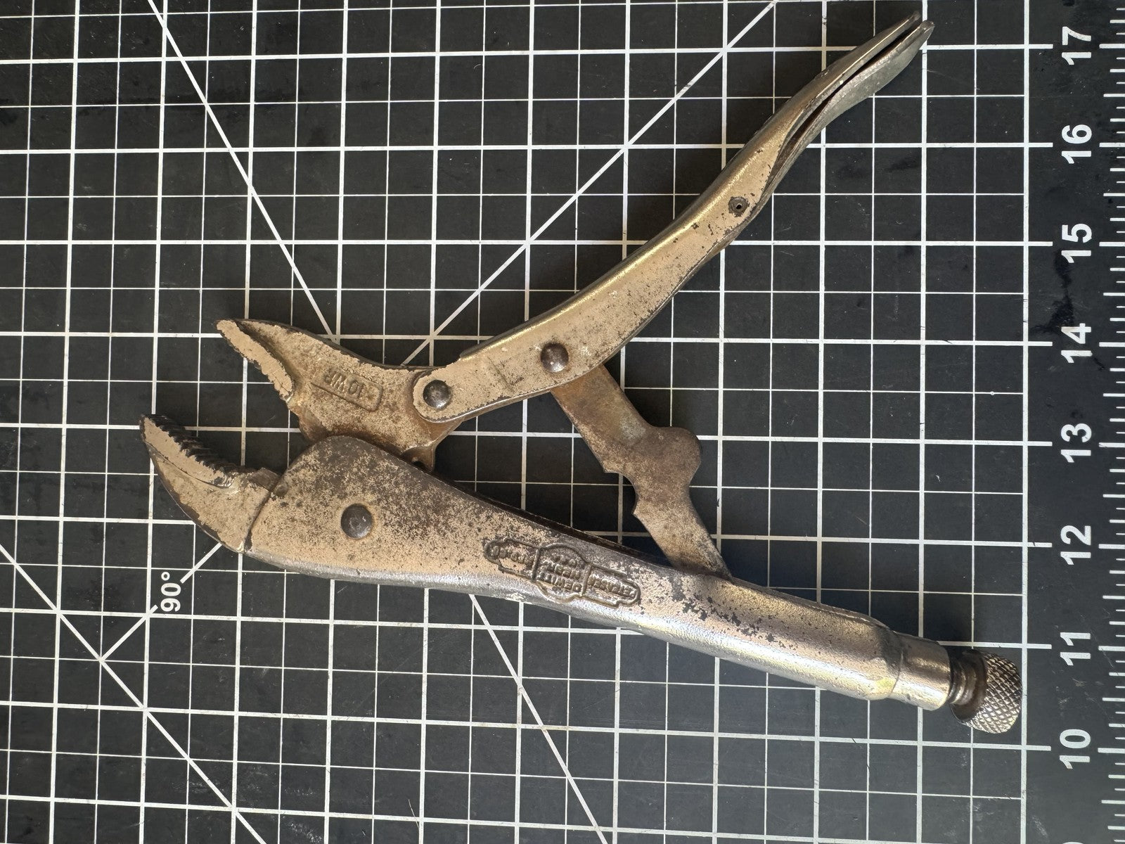 Lot of 2 Vintage Petersen Vise-Grip Locking Pliers 7WR & 10WR – USA Made