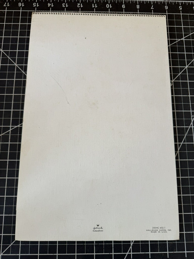 1972 Advertising Calendar – The Great Outdoors – Wildlife Scenes – Plating Works