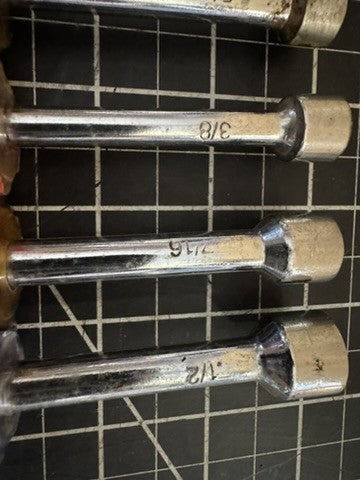 Vintage 7pc Set of Nut Drivers – 1/2”, 7/16”, 3/8”, 5/16”, 11/32”, 1/4”, 3/16”
