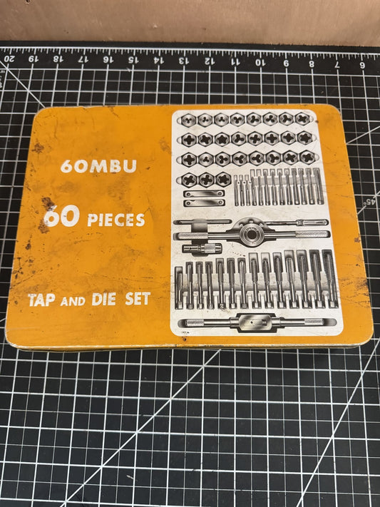 Vintage Buffalo 60pc Tap & Die Set – Model 19-060, SAE & Metric, NOT COMPLETE