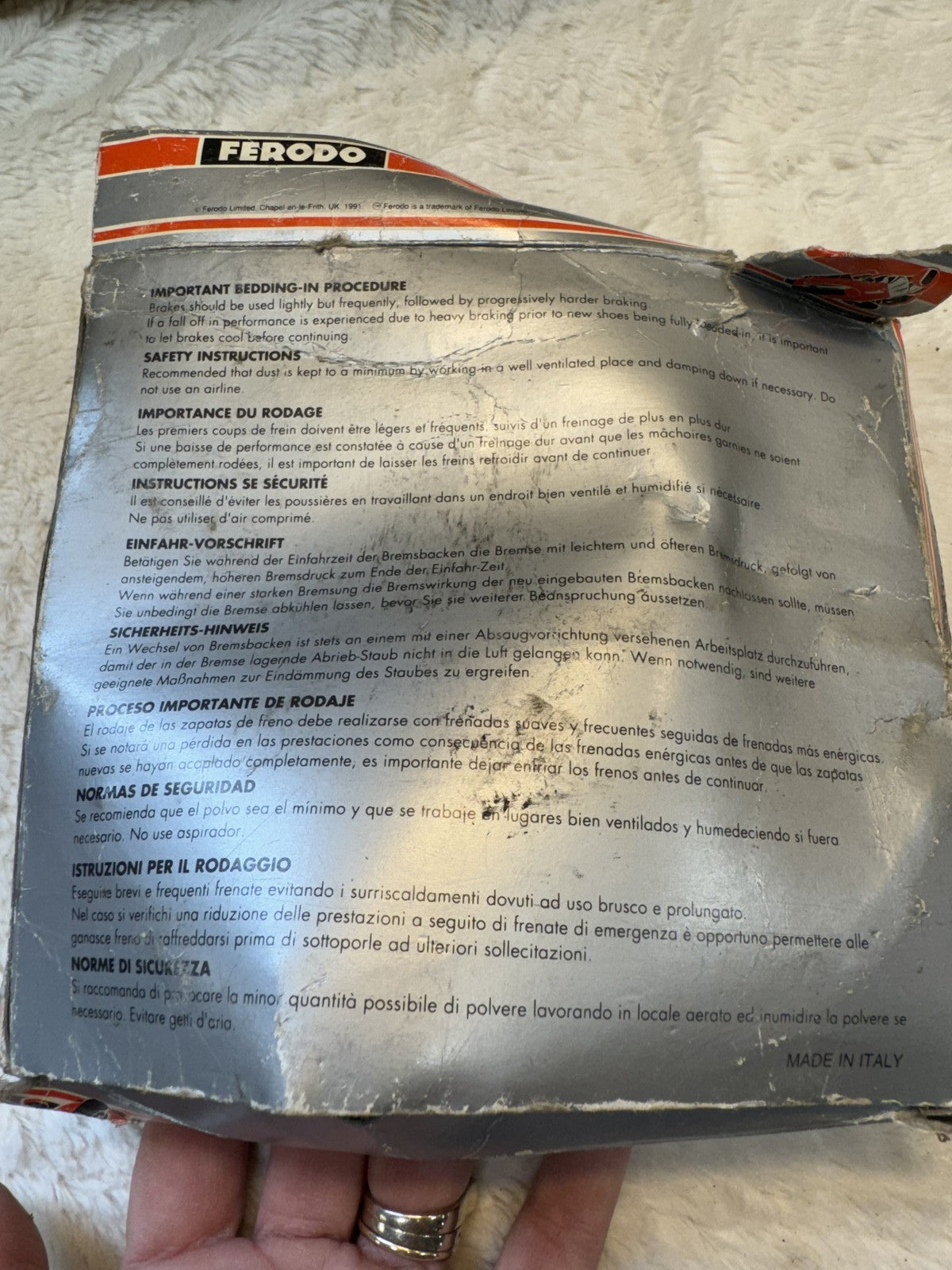 Vintage Ferodo MCD 2 Brake Shoes – 65-5901 Motorcycle Part