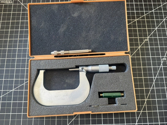 Mitutoyo No. 101-119 Outside Micrometer 2”-3” .0001” Increments Ratchet Thimble