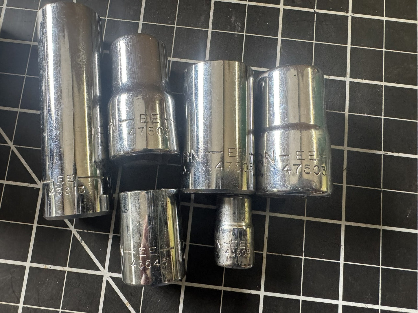 Lot of 11 Vintage Craftsman EE Series Sockets – Mixed SAE & Metric – USA