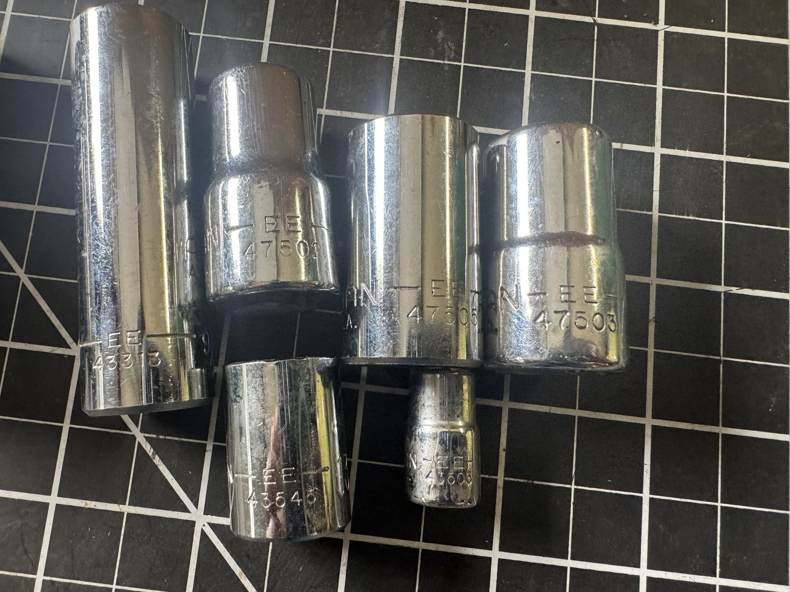 Lot of 11 Vintage Craftsman EE Series Sockets – Mixed SAE & Metric – USA