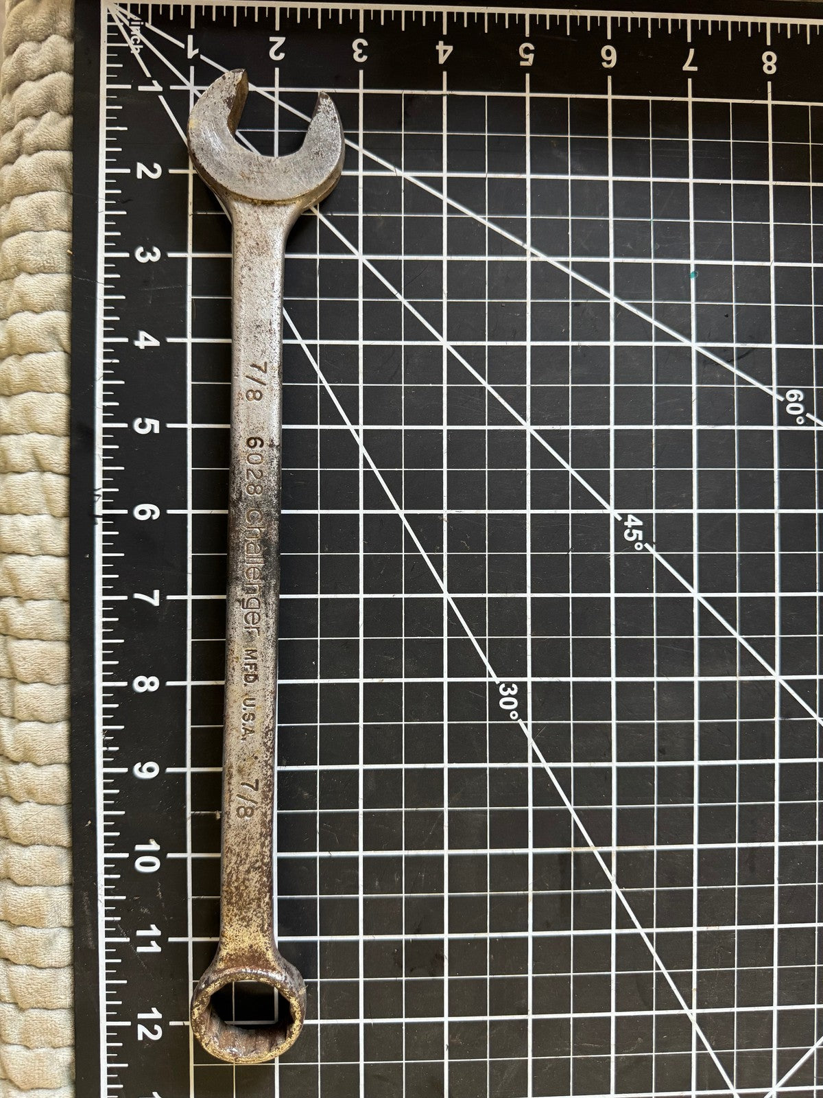 Vintage CHALLENGER 7/8" Combination Wrench 12 Point Part #6028 – USA Made