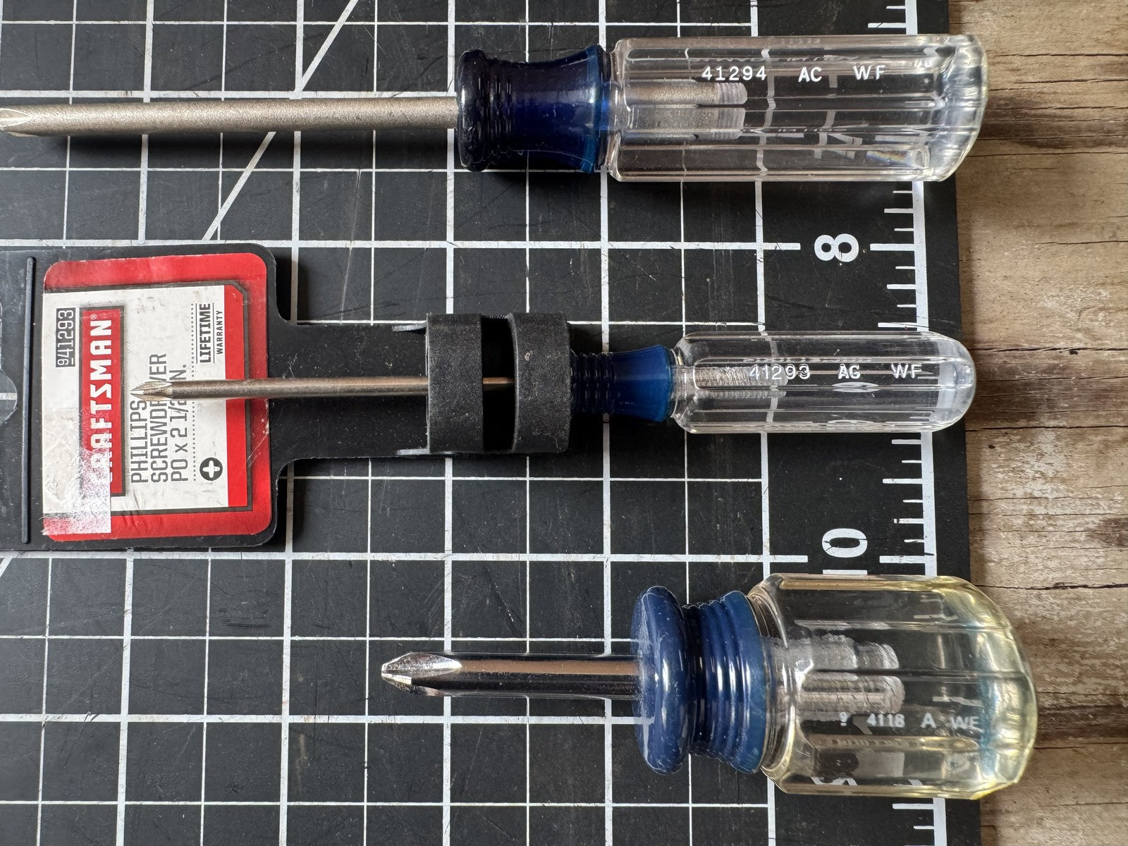 Craftsman USA Blue-Clear Screwdriver Lot – 6pc Phillips Head Set, 41297–4118