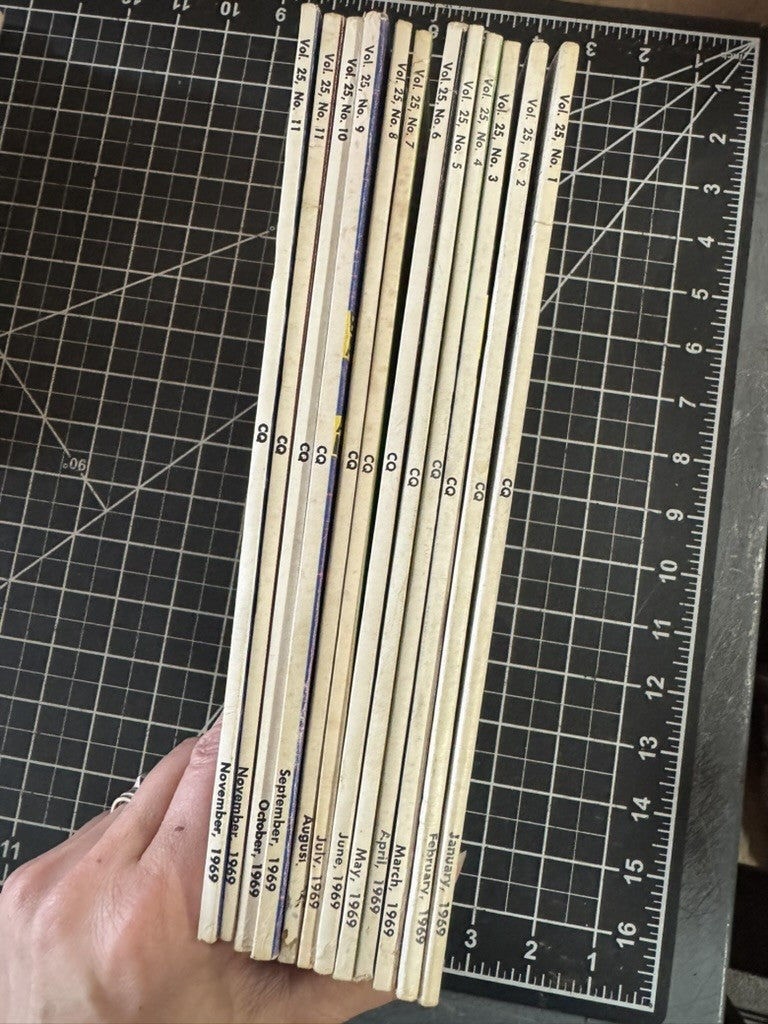 CQ Magazine – Full Year 1969 (12 Issues) – Rare Printing Error – HAM Radio