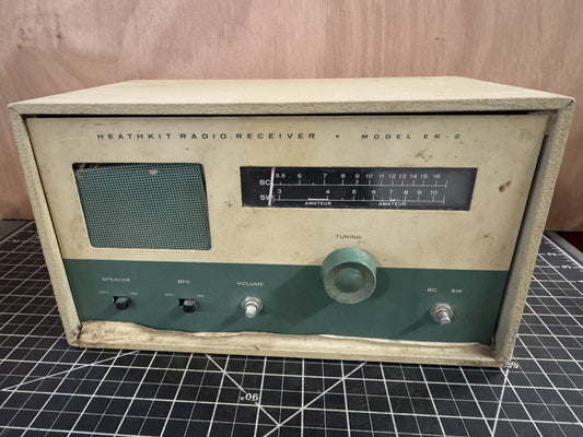 RARE Heathkit EK-2 Broadcast & Shortwave Radio Receiver – Vintage Tube Kit