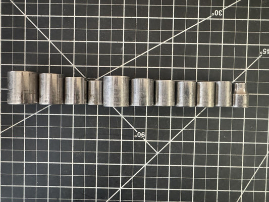 Vintage Craftsman G-Series 11pc Metric Socket Set – 9mm to 21mm – USA