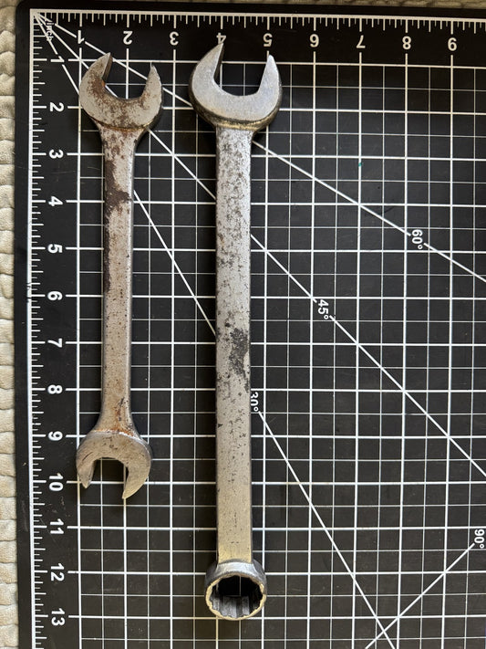 Lot of 2 Vintage Thorsen Wrenches – 3024 Double Open End & 2030 Combo – USA Made