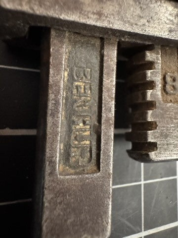 Ben Hur #8 Adjustable Pipe Wrench – 8” Vintage Plumbing Tool