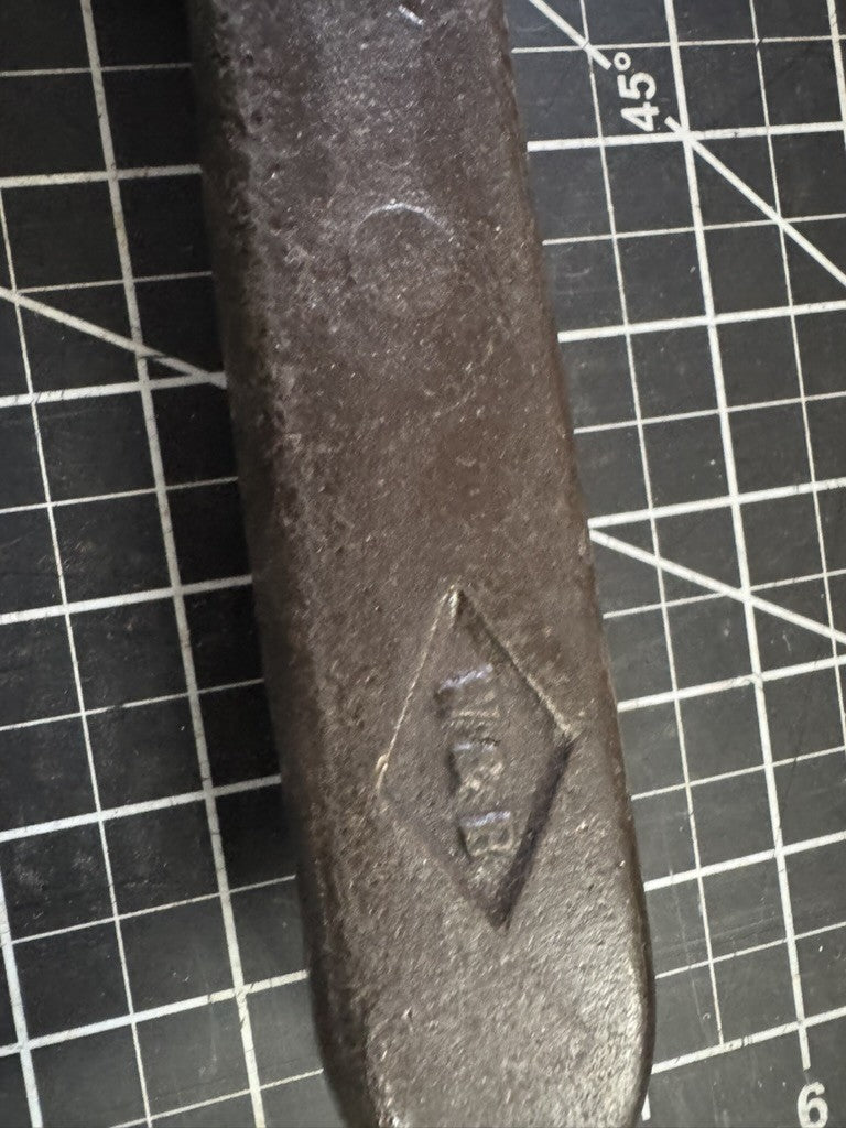 Antique W&B J.H. Williams 16” Adjustable Monkey Wrench – Railroad Special – USA