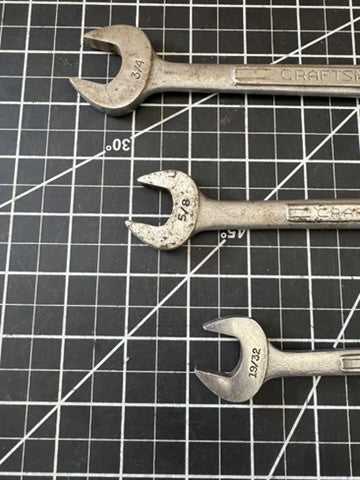 Vintage Craftsman Lot of 4 Double Open-End Wrenches – Forged in USA