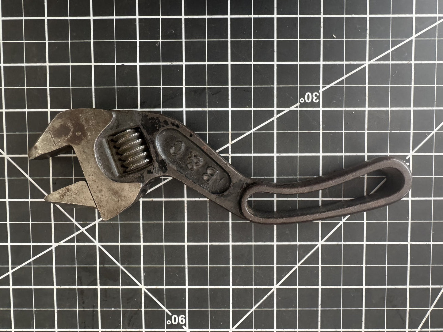 Vintage B & C Bemis & Call 8" Curved Adjustable Wrench – Made in USA