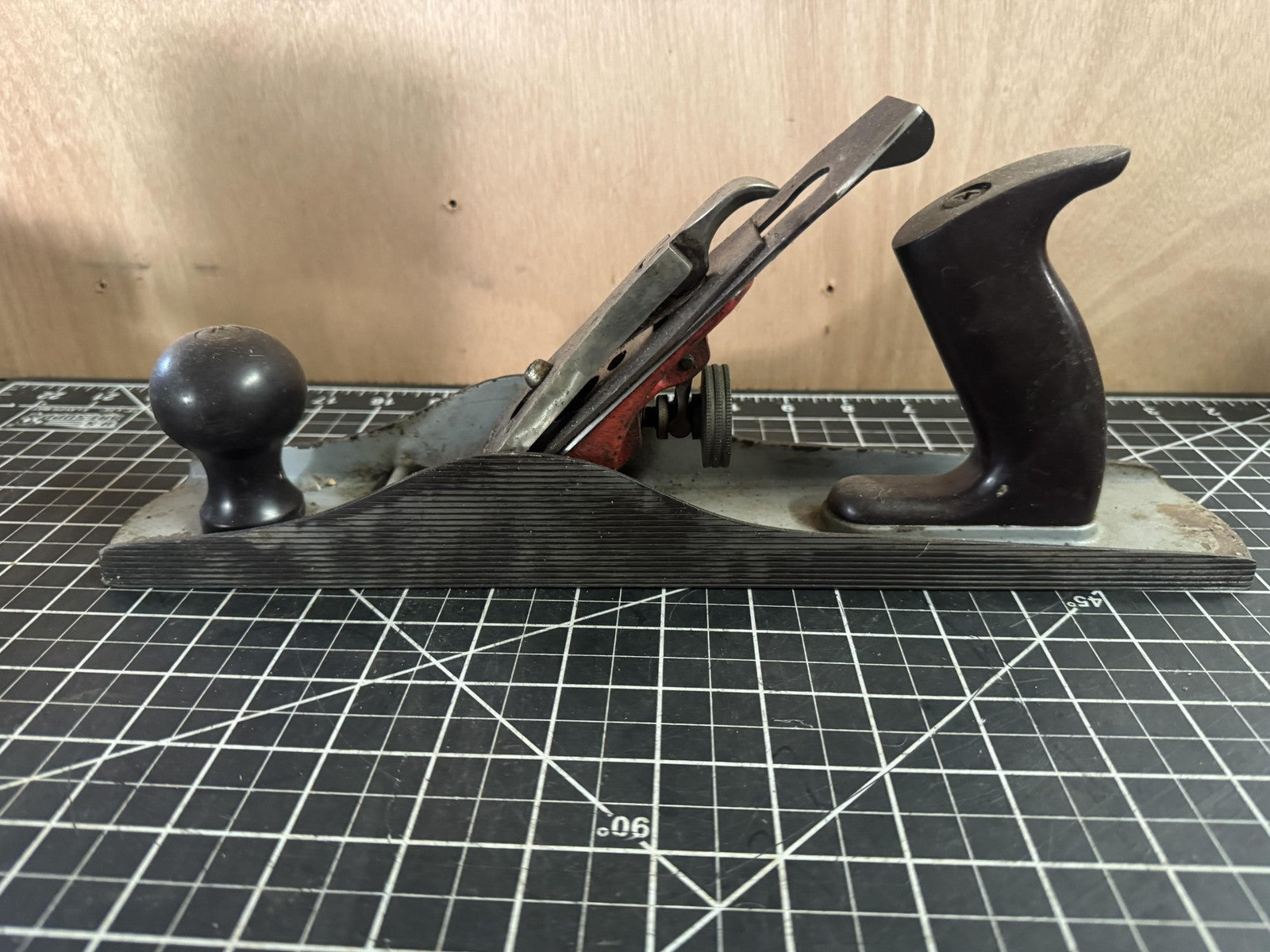 Vintage Craftsman Wood Jack Plane – 14” Smooth Bottom Planer – Made in USA