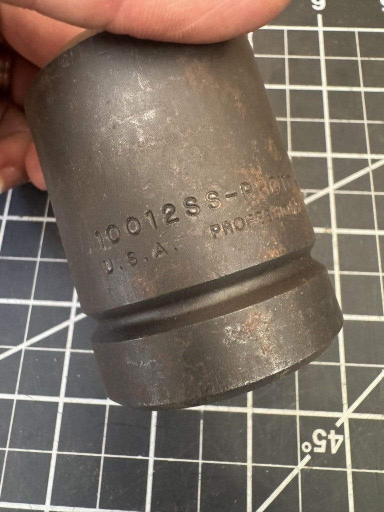 PROTO 10012SS Impact Socket – 1” Drive, 3/4” Size – 4-Point Standard – USA