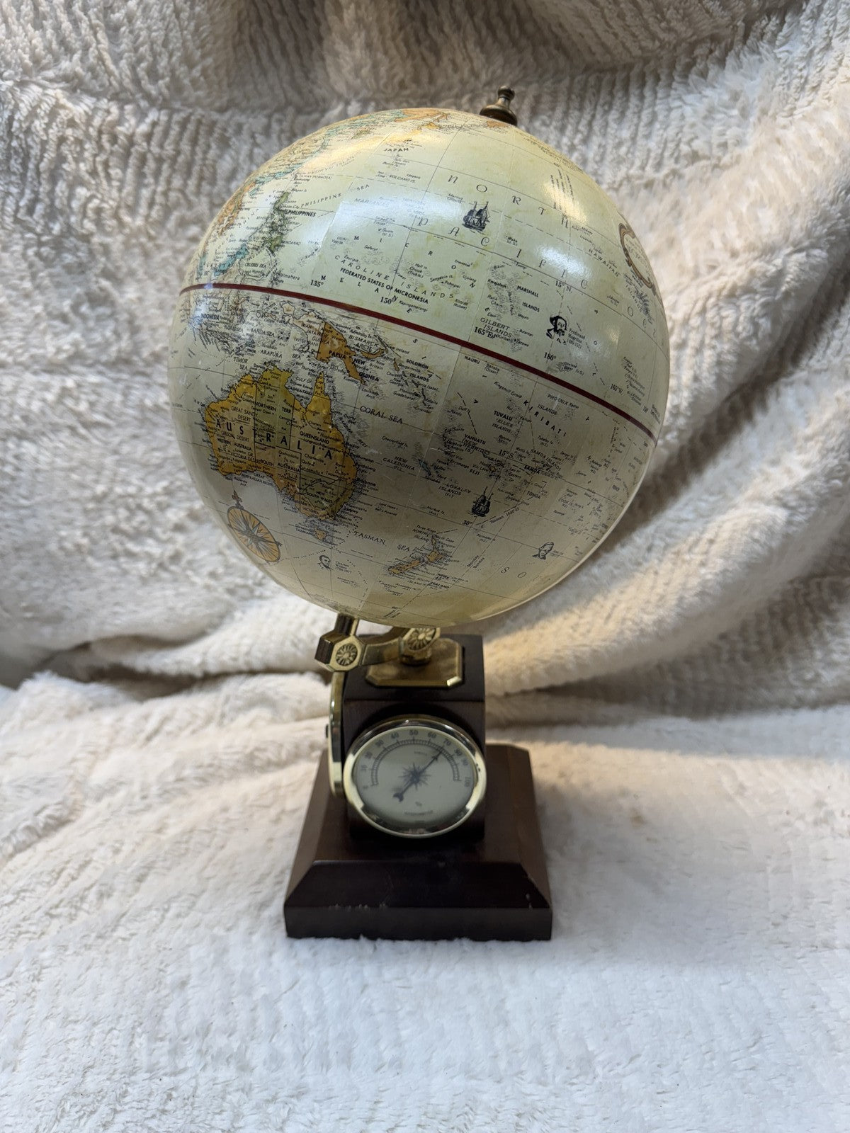 Replogle 9" World Classic Globe with Wood Base – Hygrometer, Thermometer