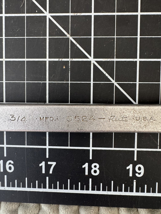 Vintage Fleet Tools No. 5524 3/4" Combination Wrench USA – 12 Point