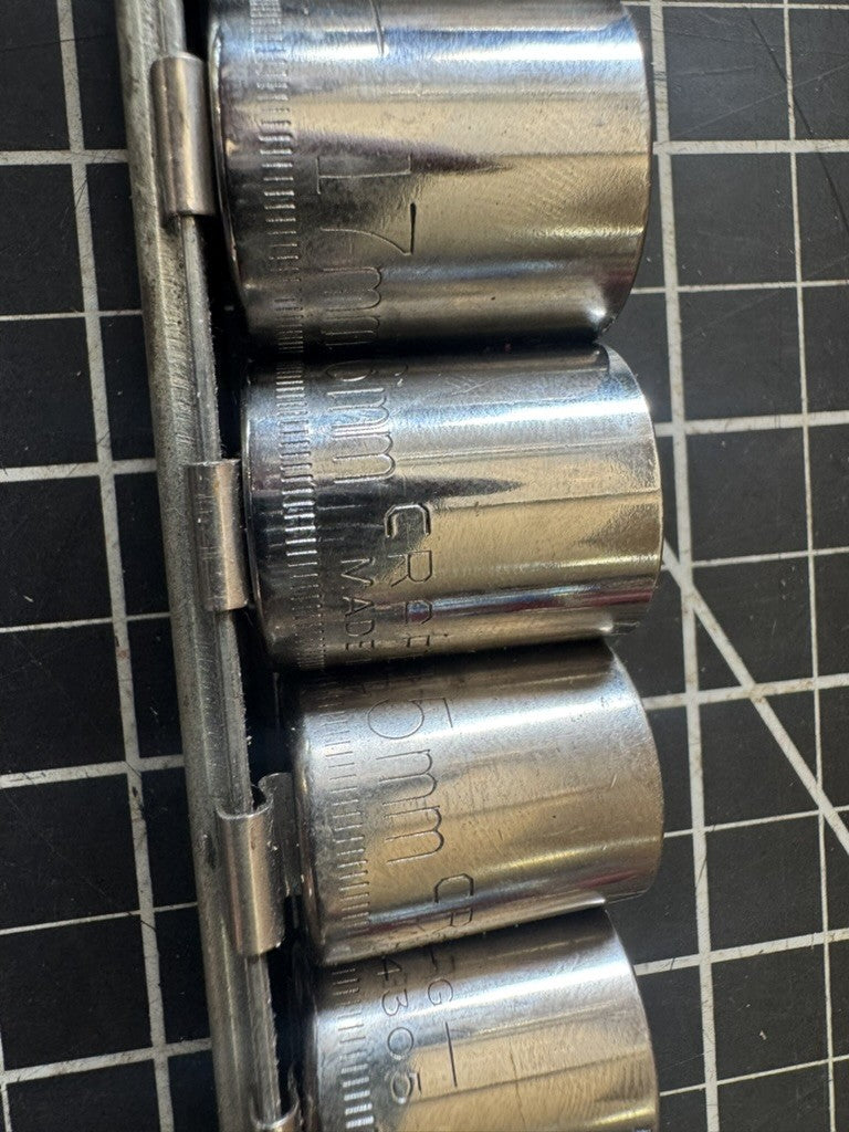 Vintage Craftsman 12pc Metric Socket Set – 9mm to 21mm – USA