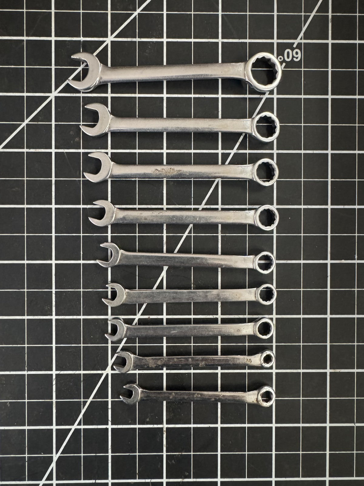 Set of 9 Vintage Craftsman Ignition Wrenches – Combination SAE Sizes 3/8 to 5/32