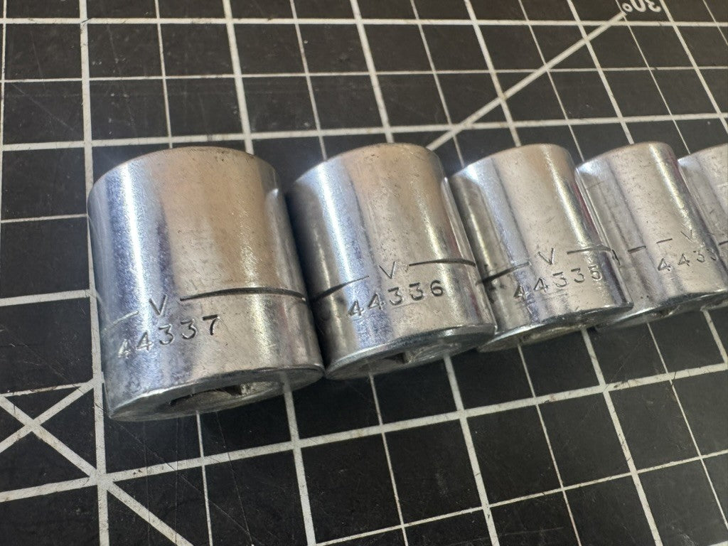 Vintage Craftsman V-Series 7pc Socket Set – 3/8” to 3/4” – 12pt – USA