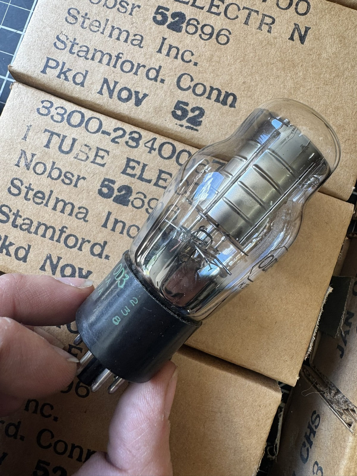 Matched Pair JAN CHS 0D3 Radio Tubes – NOS 1952 – Stelma Stamford, Conn – USA