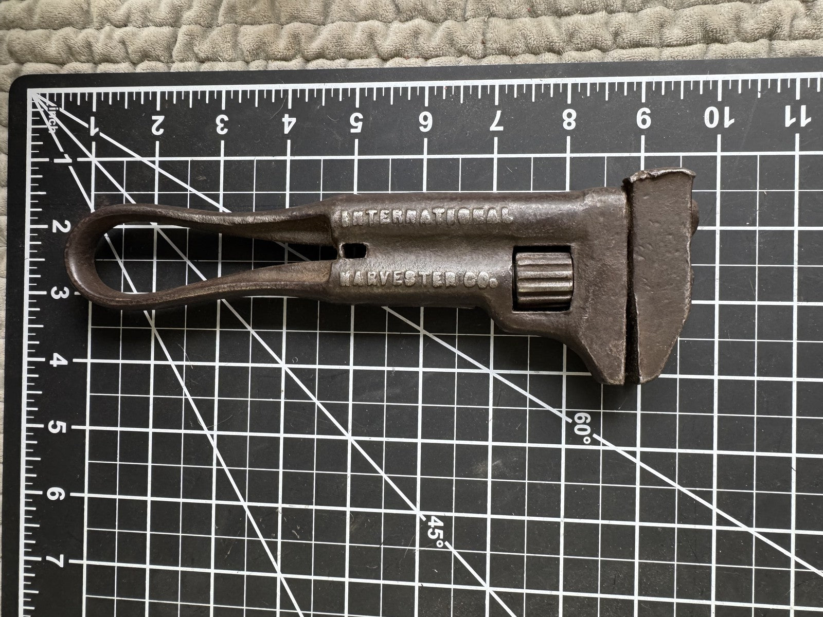 Antique International Harvester 8 1/2" Adjustable Wrench – IH 1897 Patent