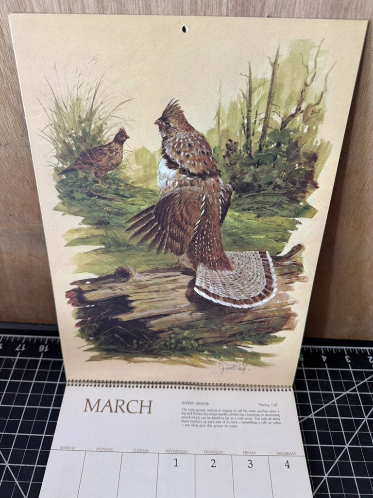 1972 Advertising Calendar – The Great Outdoors – Wildlife Scenes – Plating Works