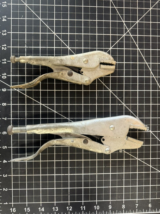 Lot of 2 Vintage Vise Grip Pliers – Husky No. 5472 (9”) & Unmarked (7”)