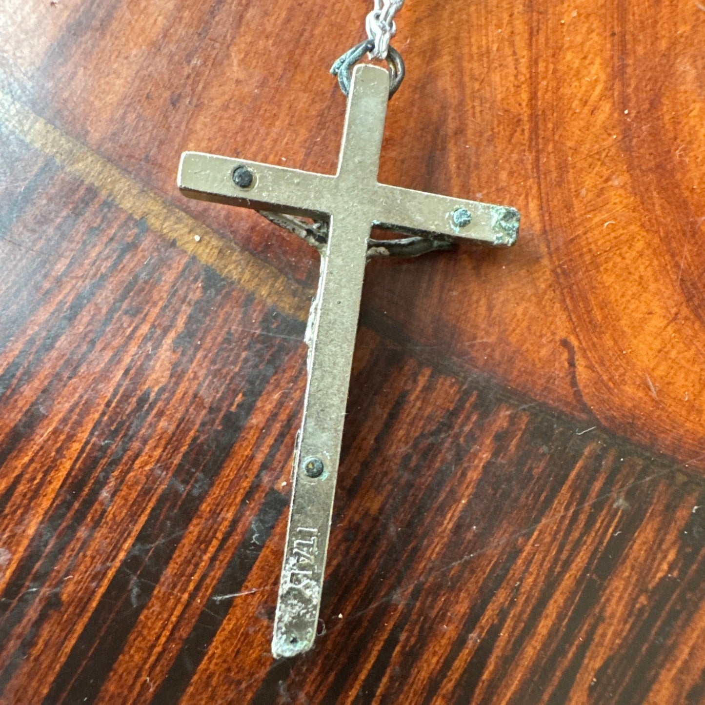 Vintage Black Bead Rosary Catholic Crucifix Religious Made In Italy