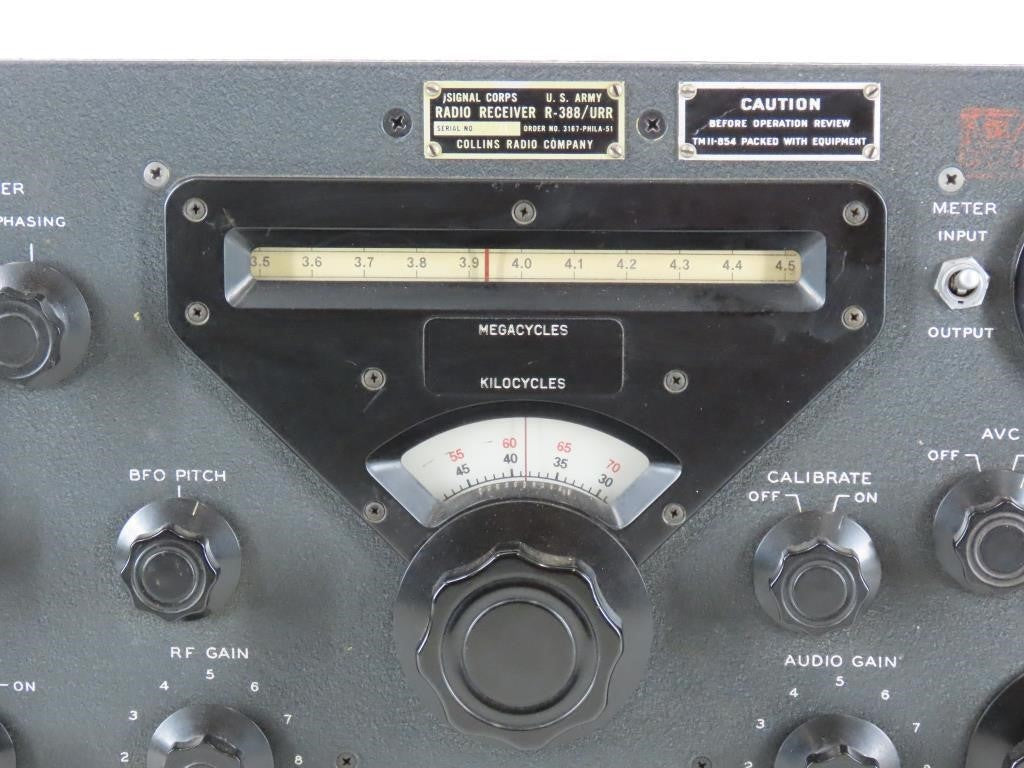 Vintage Collins R-388/URR 51J-3 Military Ham Radio Receiver – Untested