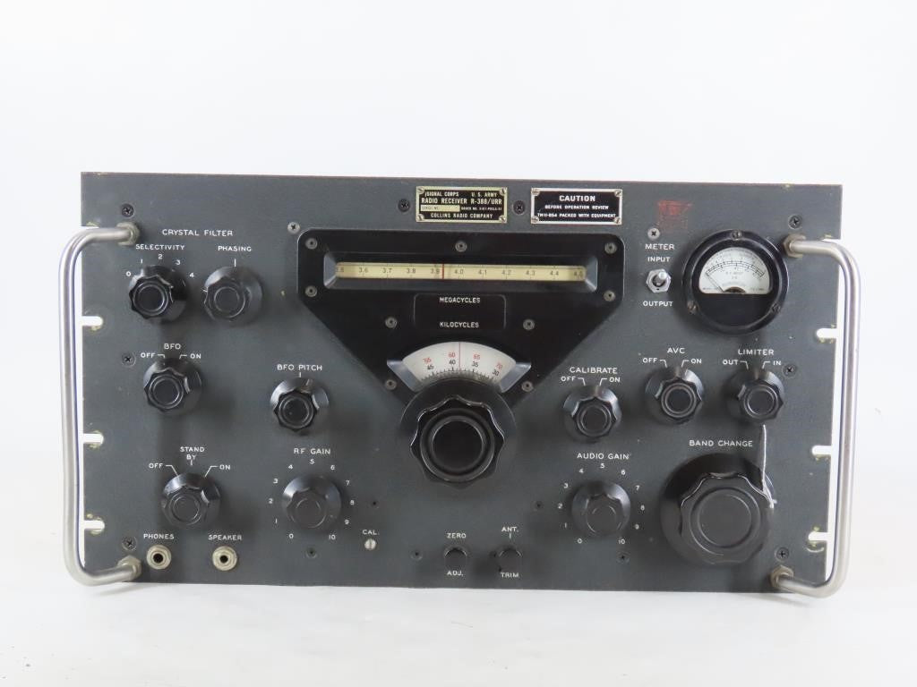 Vintage Collins R-388/URR 51J-3 Military Ham Radio Receiver – Untested