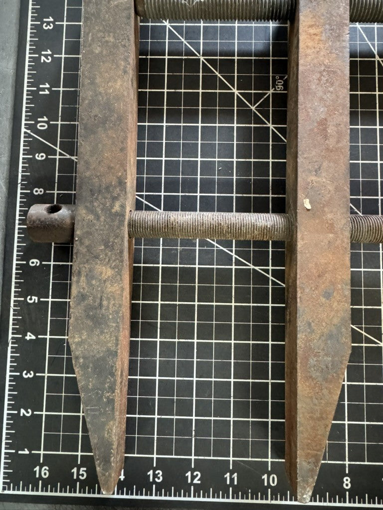 Large 14” Vintage Cast Iron Hand Screw Clamp – Heavy Duty Woodworking Tool
