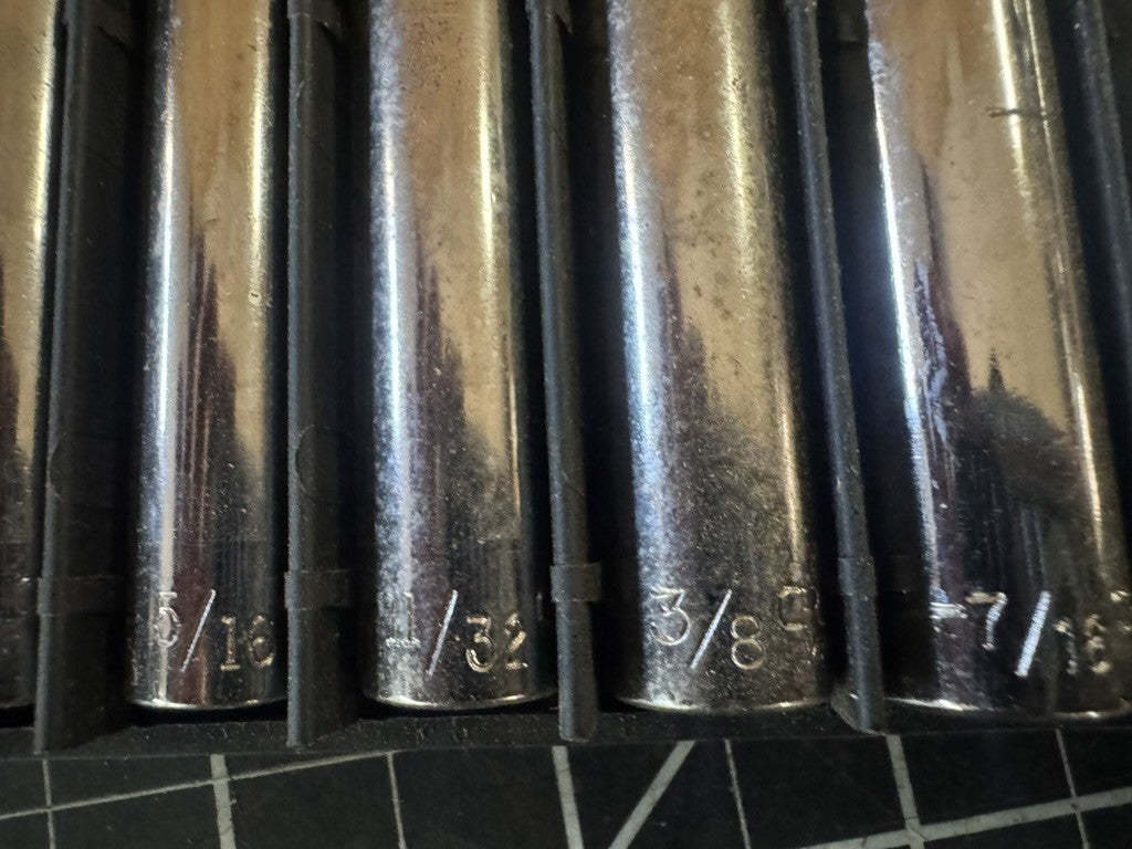 Craftsman 934434 10-Pc 1/4” Drive 6-Point Deep SAE Socket Set - Original Case