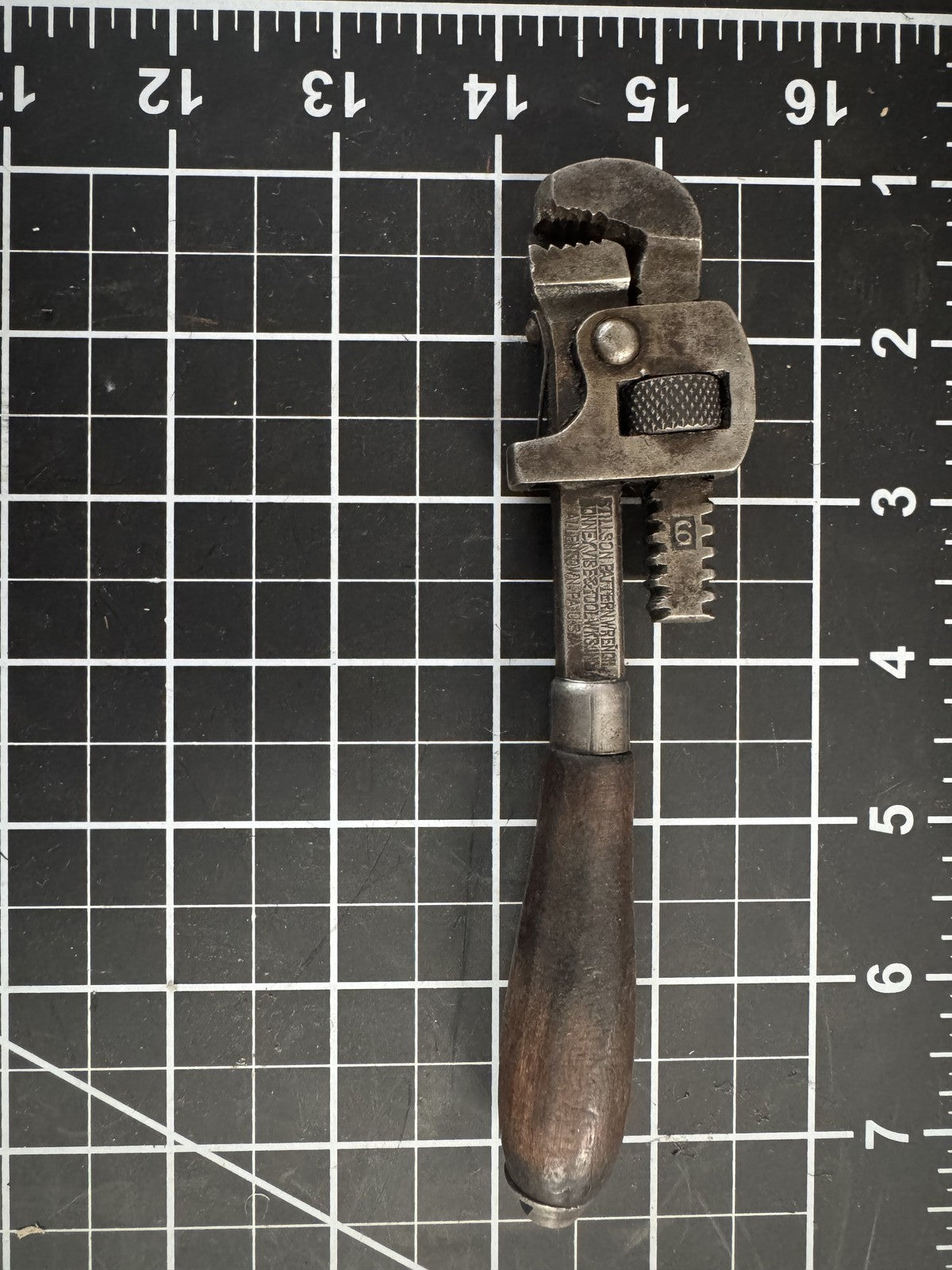 Antique Bonney Vise & Tool 6" Stillson Pipe Wrench – Wood Handle | Made in USA