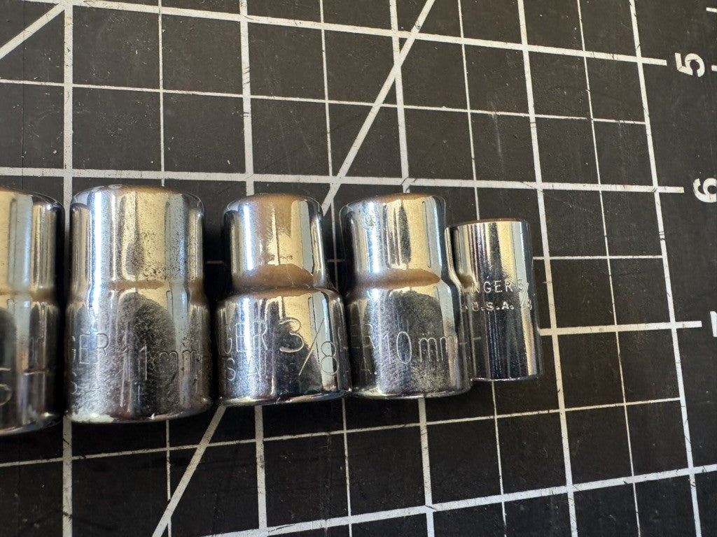 Vintage Challenger by Proto 17pc Socket Lot – SAE & Metric Mixed – USA