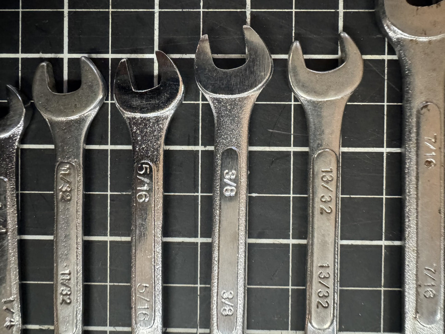 12pc Lot of Combination Wrenches – Mixed Brands – India – SAE Sizes 1/4” to 7/8”