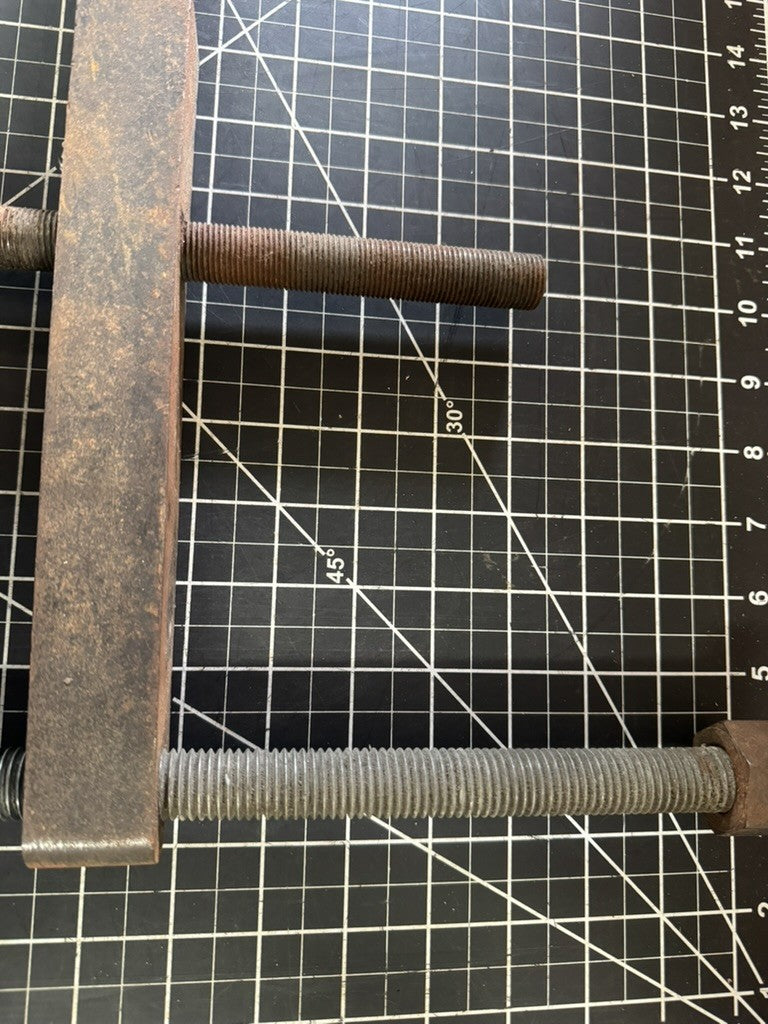 Large 14” Vintage Cast Iron Hand Screw Clamp – Heavy Duty Woodworking Tool