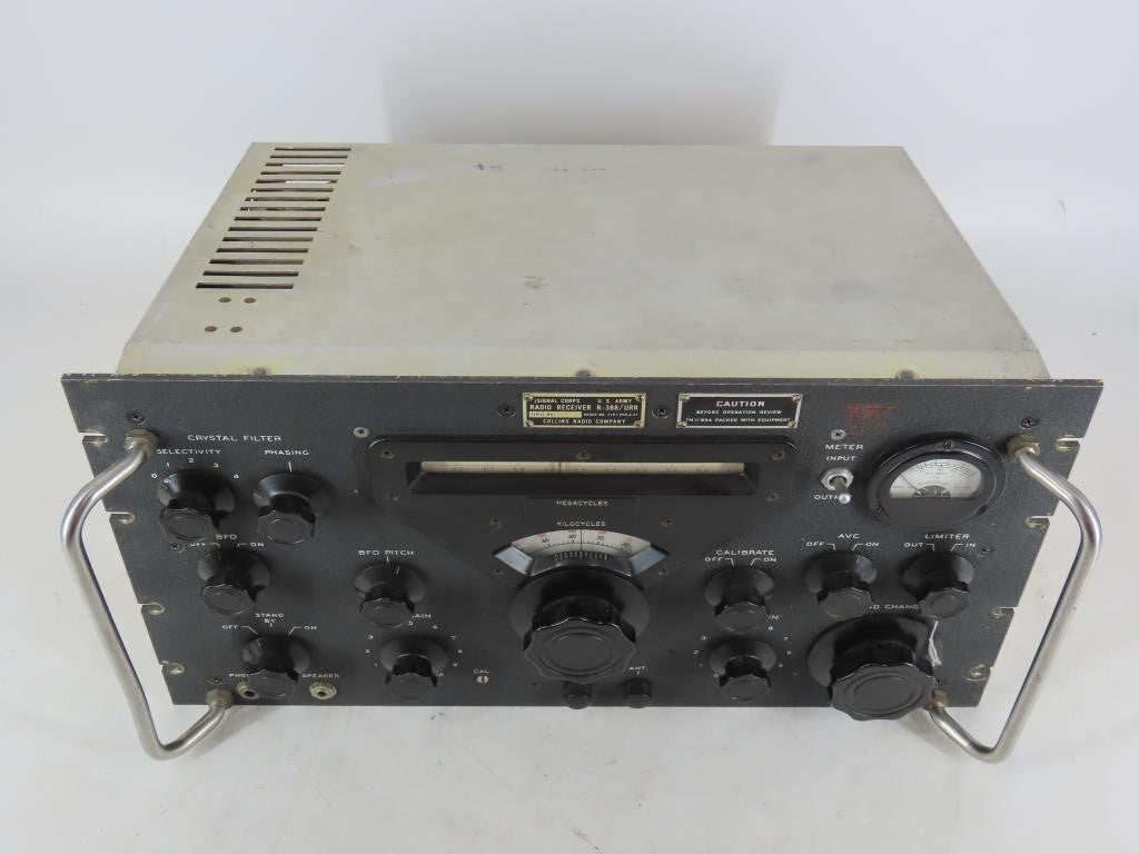 Vintage Collins R-388/URR 51J-3 Military Ham Radio Receiver – Untested